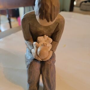 Willow Tree Parent and Child Sculpture - Brown and Cream